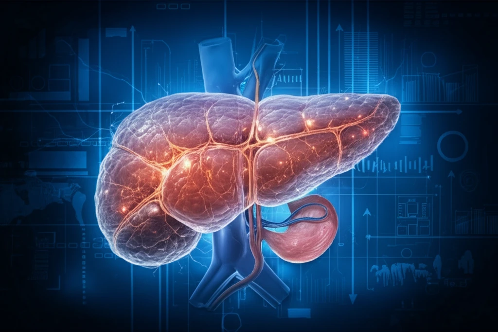 Resilient pancreas and duodenum rising from shattered medical diagrams, symbolizing healing and comprehensive care after trauma.