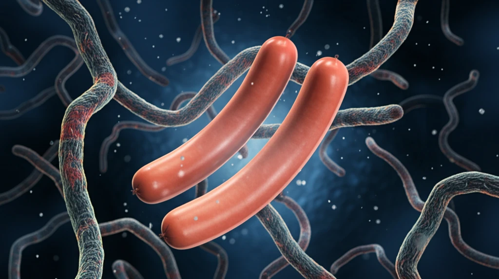 Sausages enhanced with inulin fibers promoting gut health.