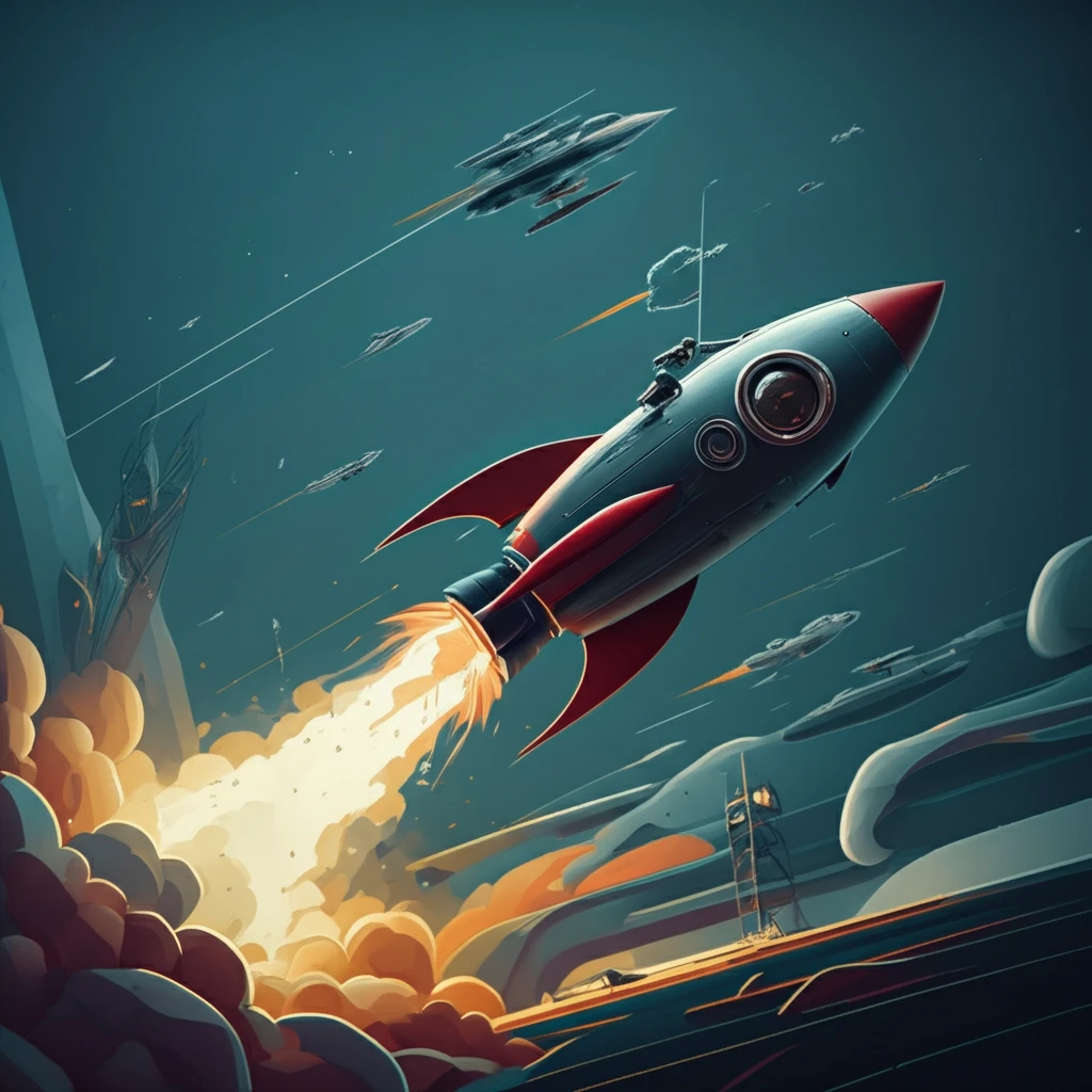 Aerospace SME taking off like a rocket, symbolizing growth and technological advancement