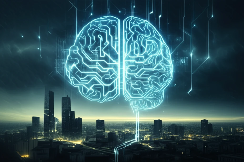 AI-enhanced power grid illustration