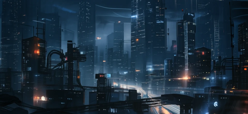 Futuristic city powered by carbon nanotubes