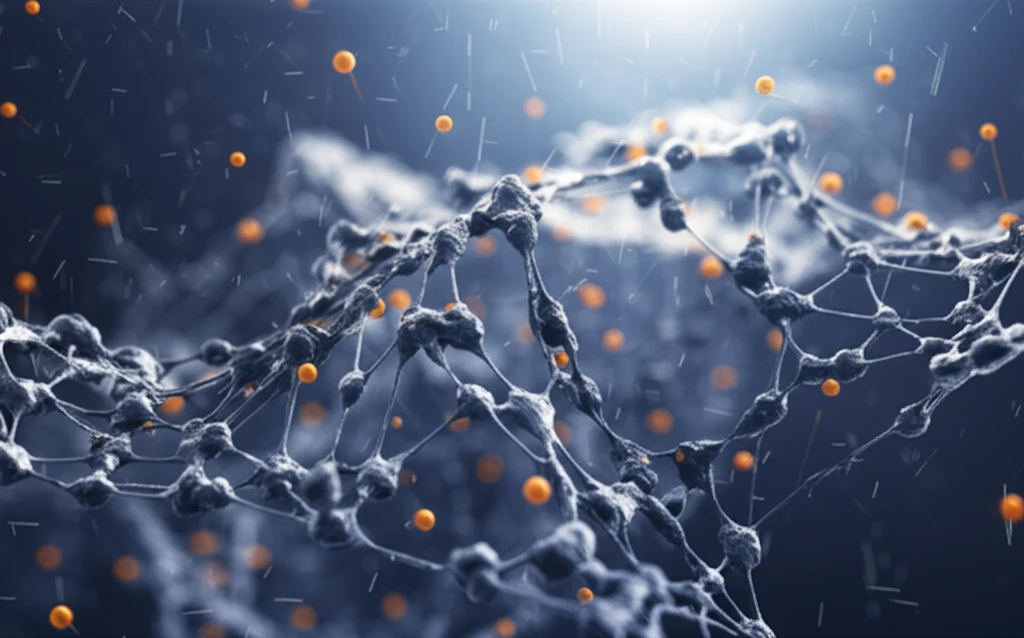 Nano-calcium carbonate particles reinforcing plastic structure.