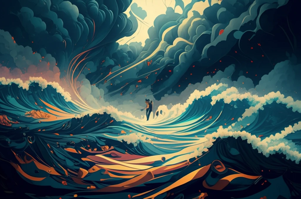 Solitary wave moving through a channel.