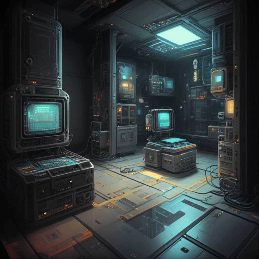 Futuristic testing laboratory with glowing chips and circuit patterns symbolizing technological precision.
