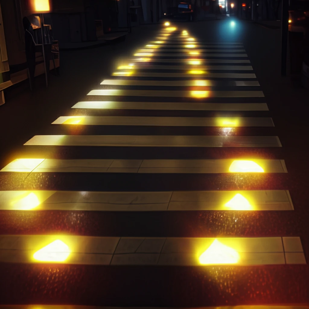 Pedestrian crosswalk with advanced safety signage.
