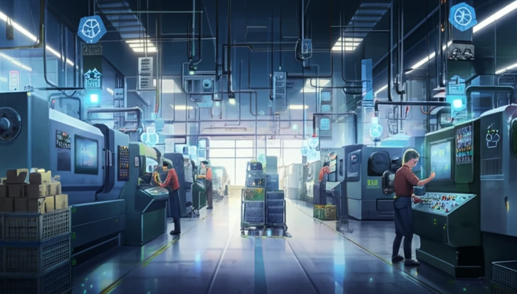 Clean and organized factory floor illustrating the 5S principles