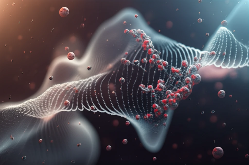 Microscopic view of reinforced polymer structure