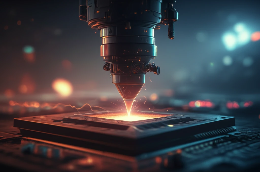 Focused electron beam heating semiconductor material.