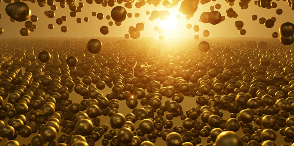 Gold nanoparticles enhancing titanium dioxide nanostructure under sunlight.