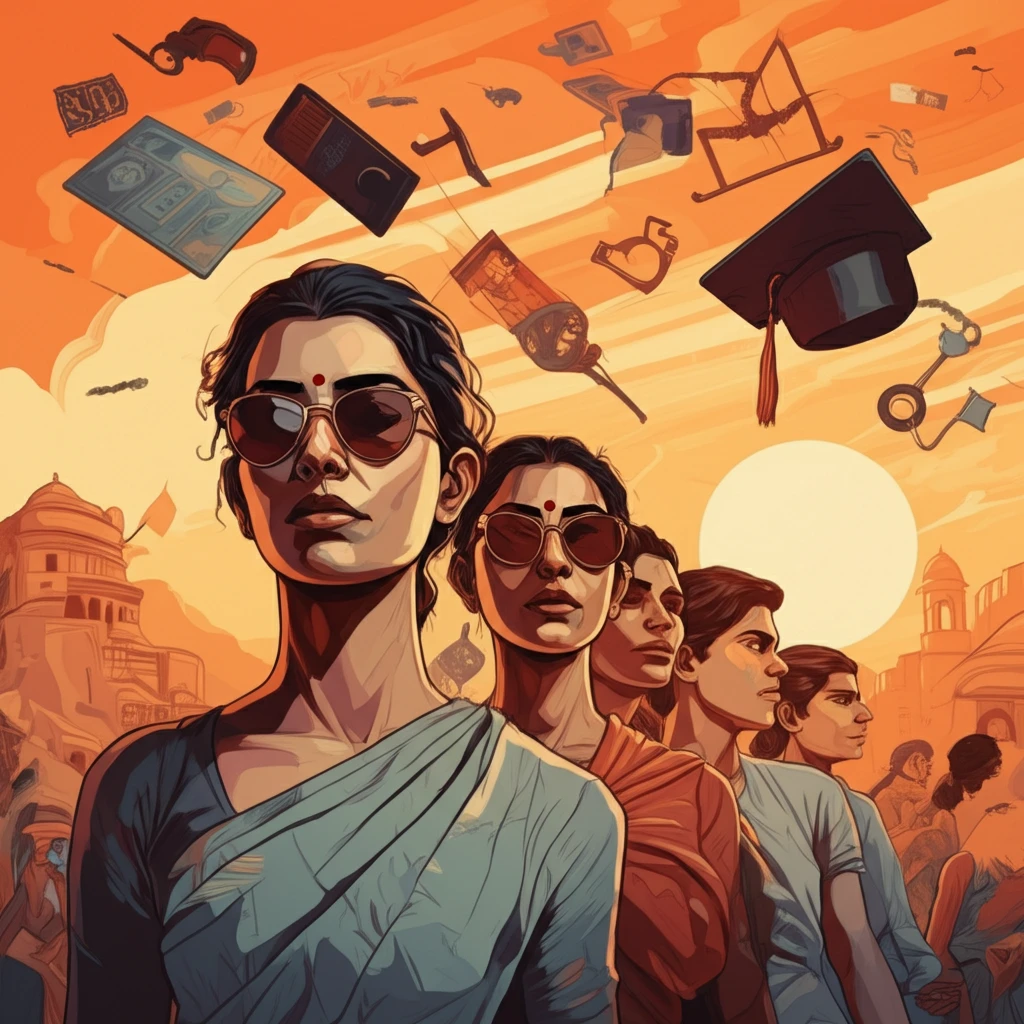 Empowered women marching towards a brighter future.
