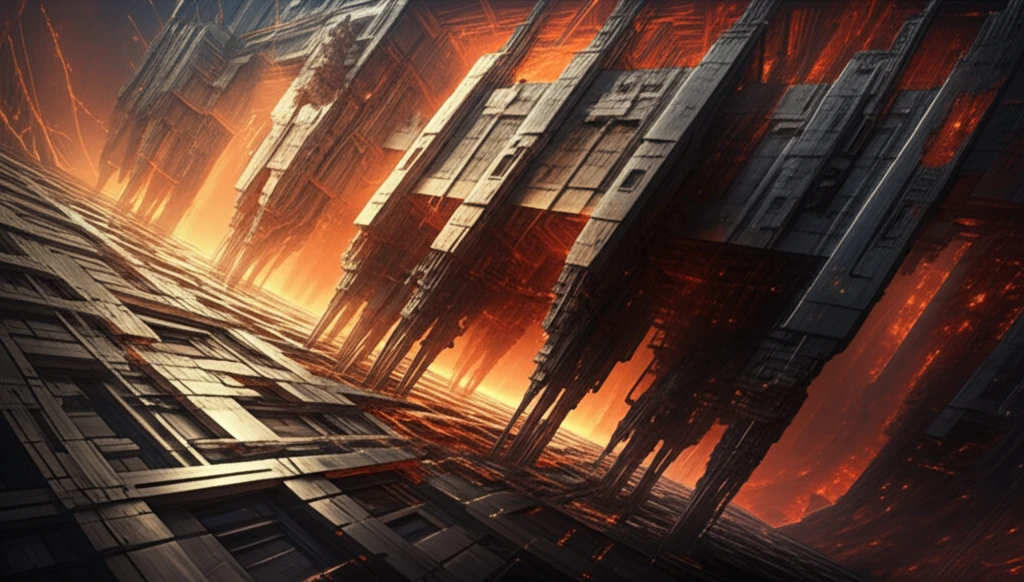 Surreal illustration of stainless steel decaying under intense heat.