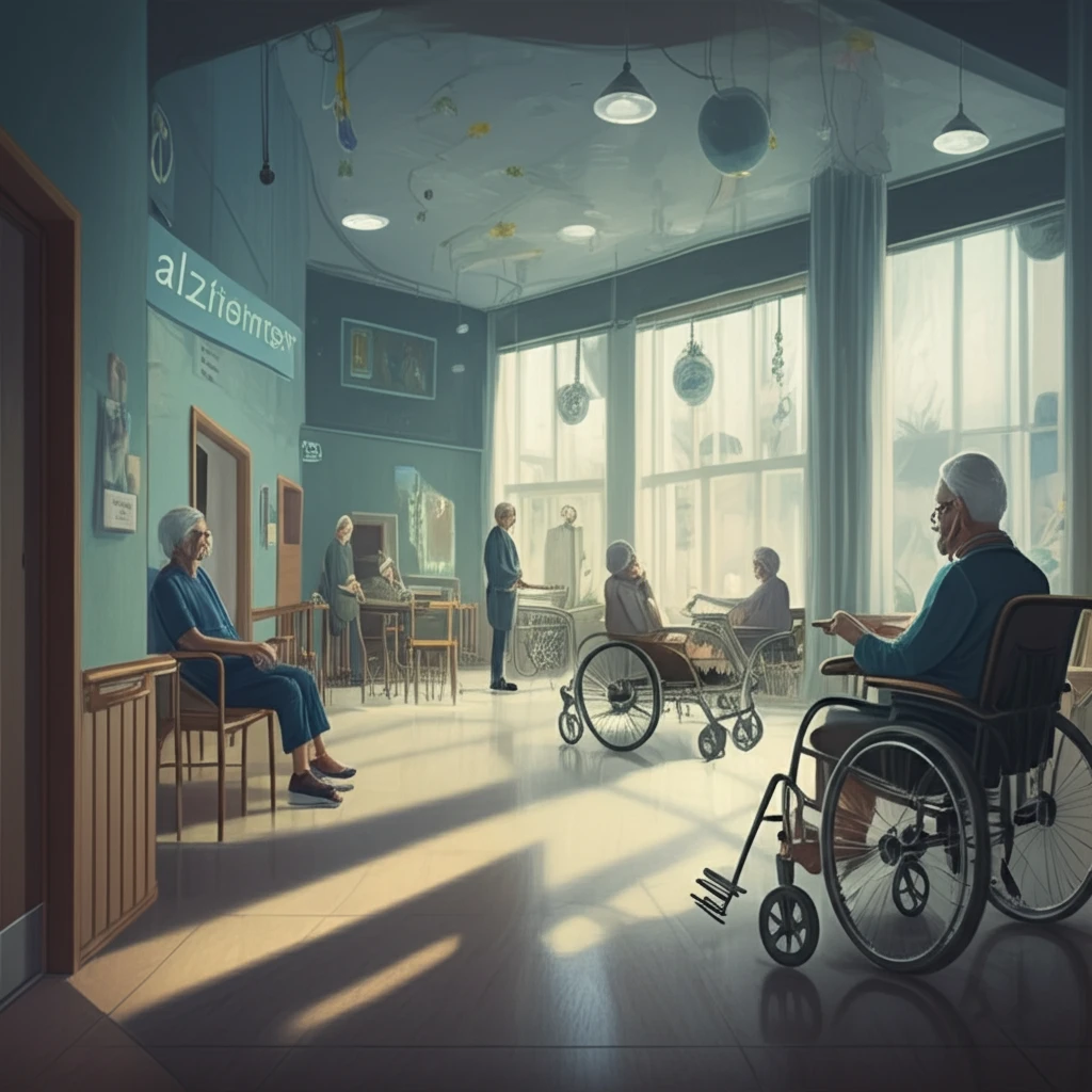 Serene Alzheimer's unit interior designed for comfort and safety.