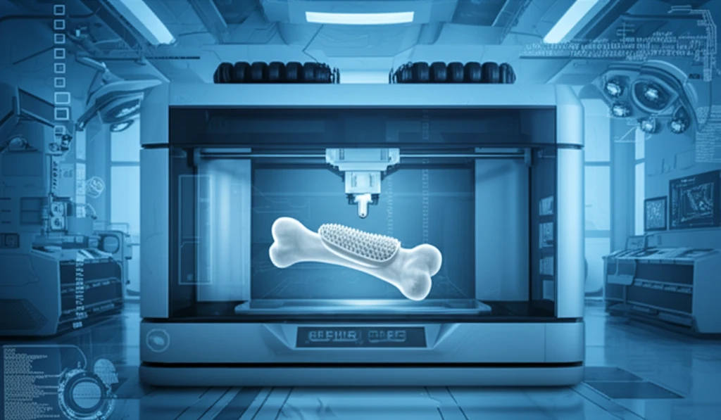 3D printer creating a bone implant