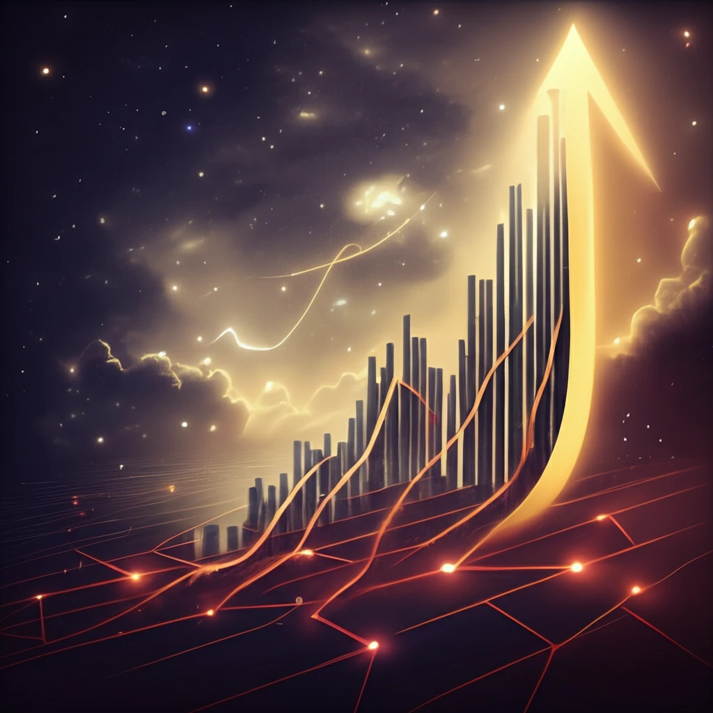 Abstract image of a graph extending into the night sky, symbolizing infinite potential.