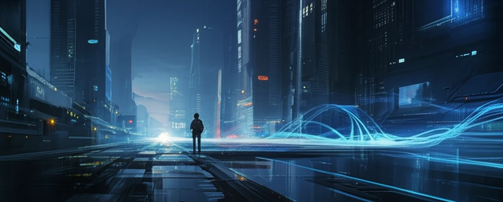 Futuristic bridge with glowing neural networks symbolizing AI-driven infrastructure.