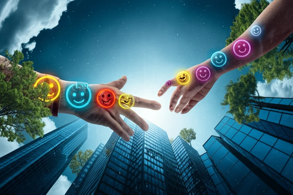 Interconnected hands symbolizing corporate social responsibility.
