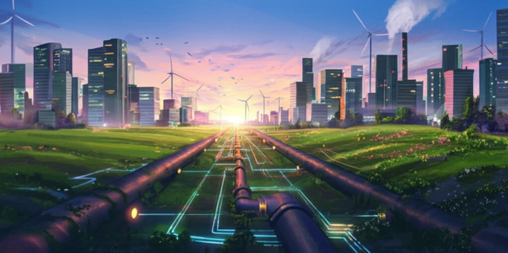 A vibrant city powered by a sustainable district heating network.