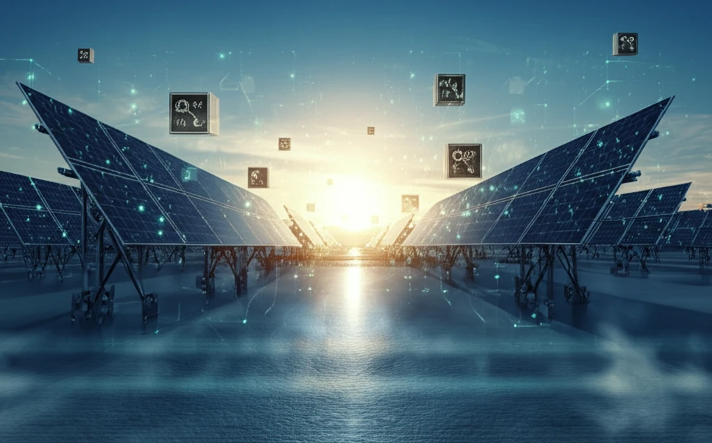Vibrant perovskite solar cells under a bright sun, with floating quantum dots.