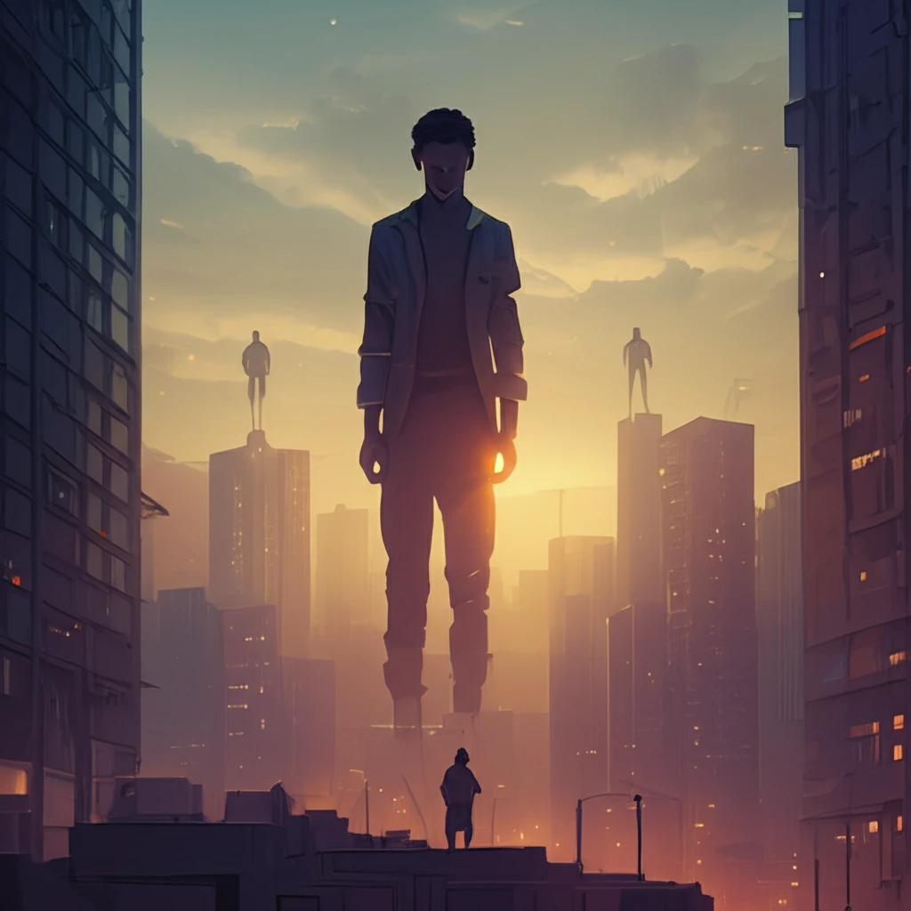 Surreal cityscape representing responsible and active brand personalities.