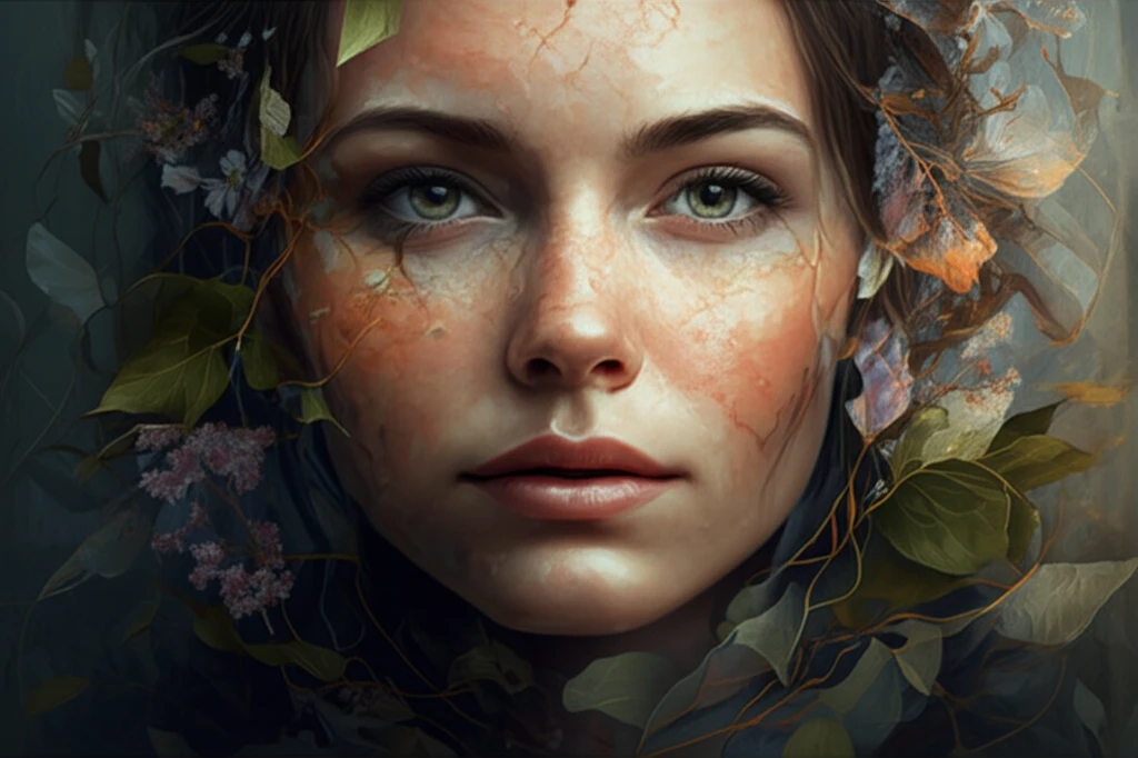 Transformation from inflamed skin to clear skin, symbolizing healing and hope.