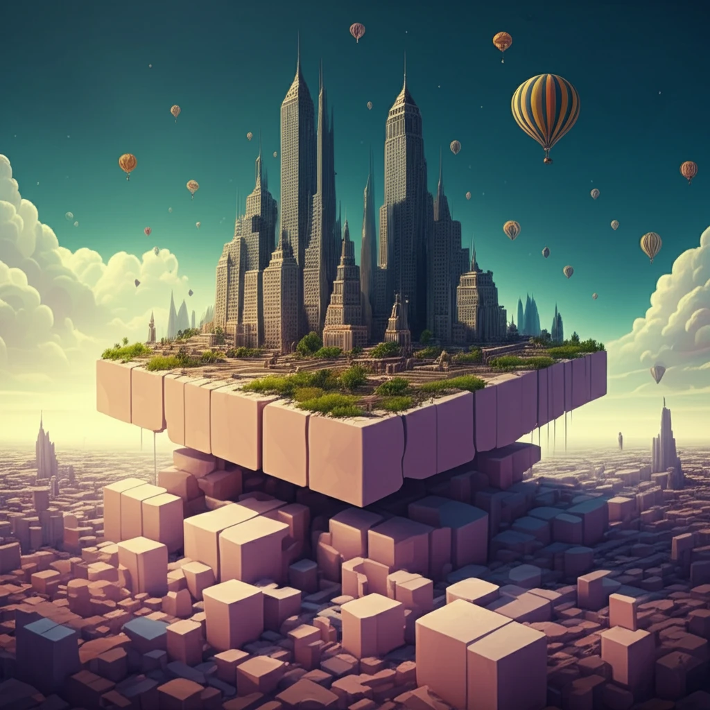 Cityscape on Geofoam Blocks