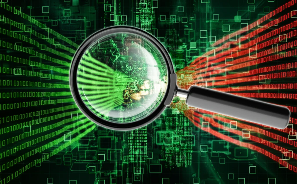 Data streams converging with anomaly detection highlighted.