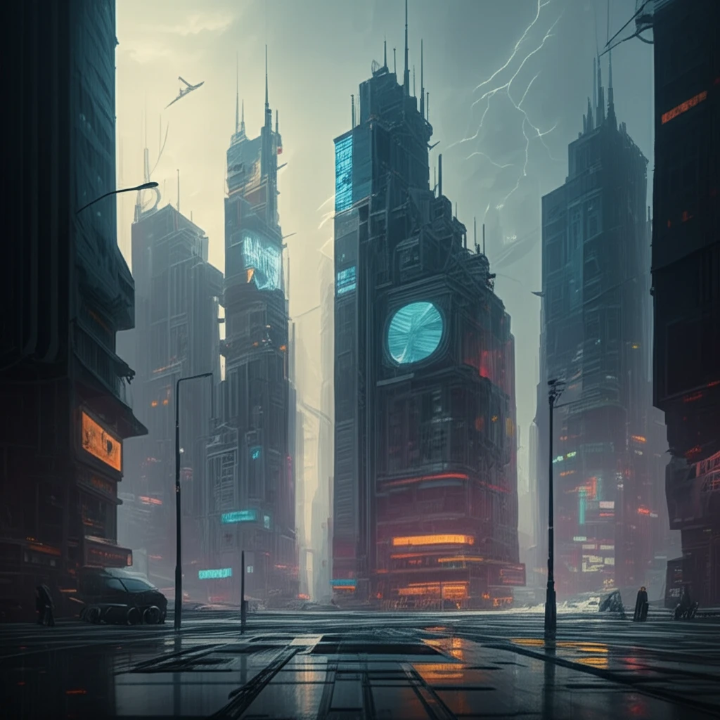 Futuristic city with efficient cooling systems powered by tube insert technology.