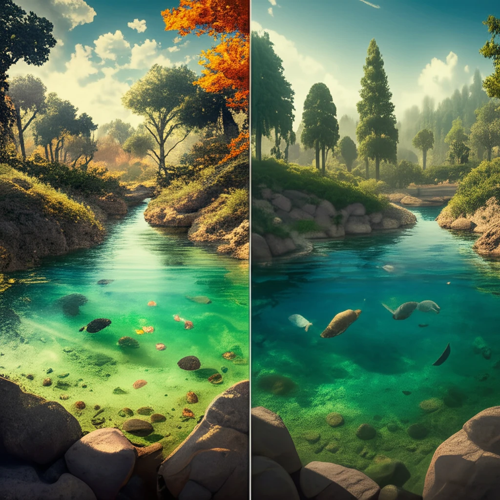 Healthy reservoir versus polluted reservoir