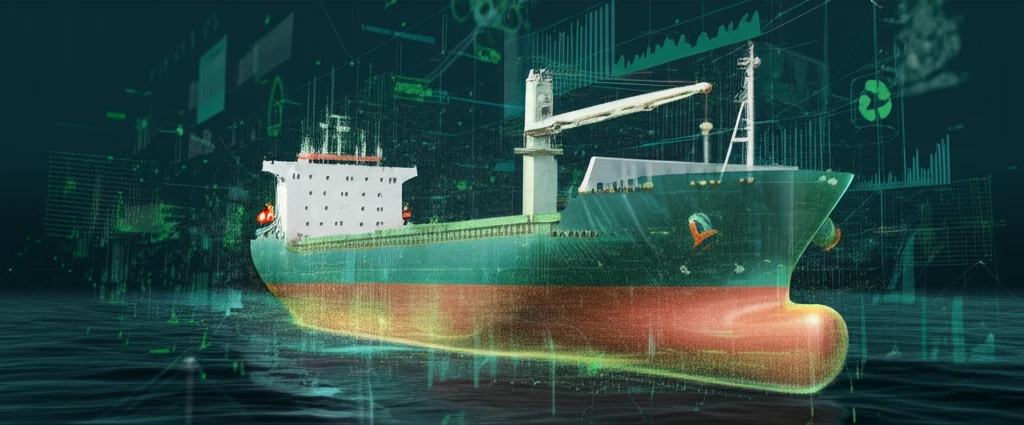 Digital illustration of vessel retrofitting using simulation and reverse engineering.