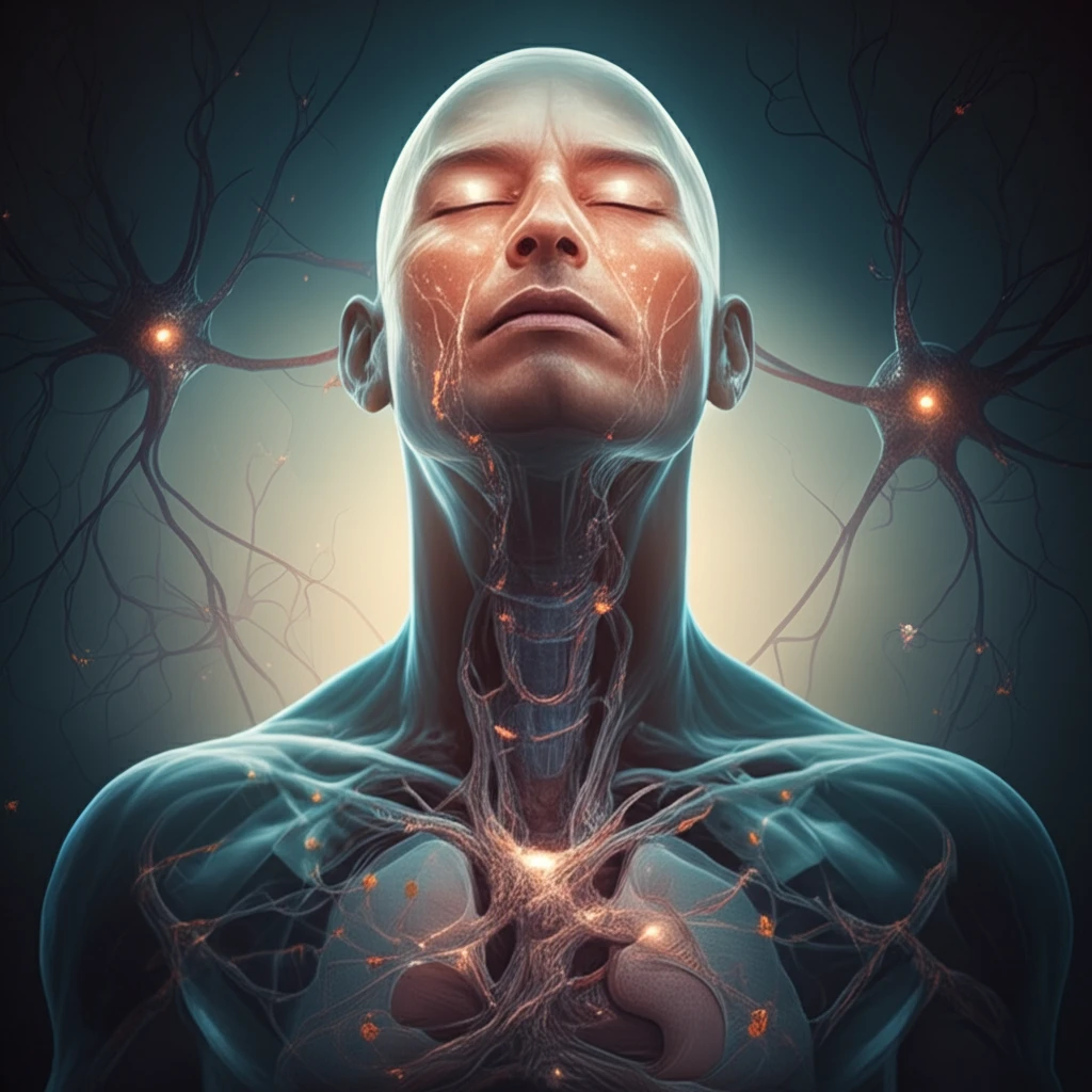 Neuron network throat symbolizing healing after stroke