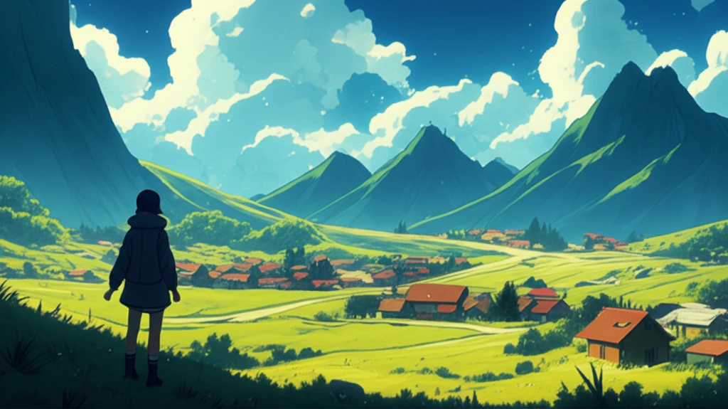 Abstract illustration of Swiss landscape symbolizing mental health progress.