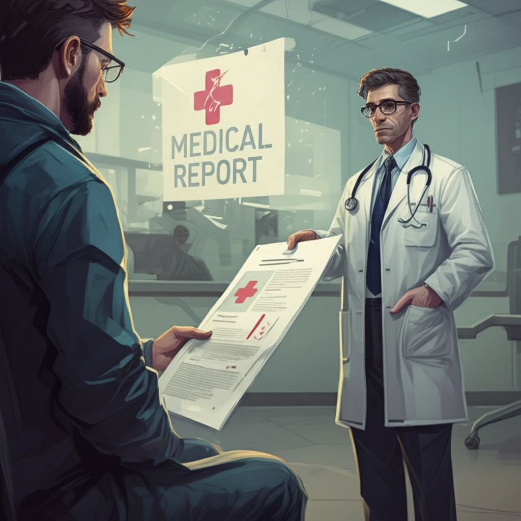 Medical report transforming into plain English text.