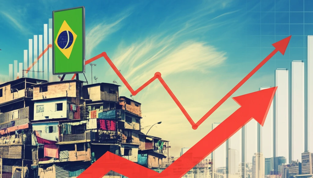 Surreal illustration of Brazilian culture intertwined with economic symbols representing inflation and consumer sentiment.