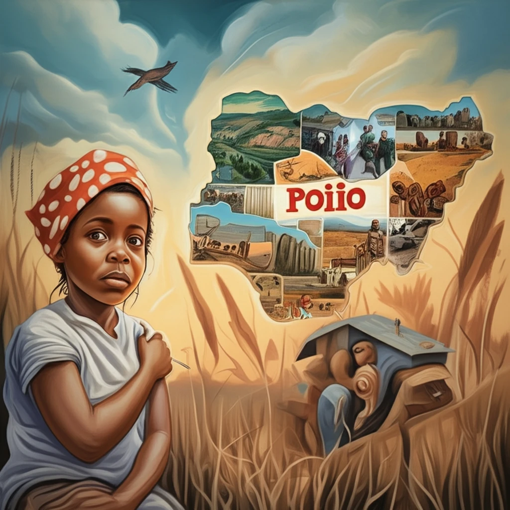 A child receiving a polio vaccine in a hopeful Nigerian community.