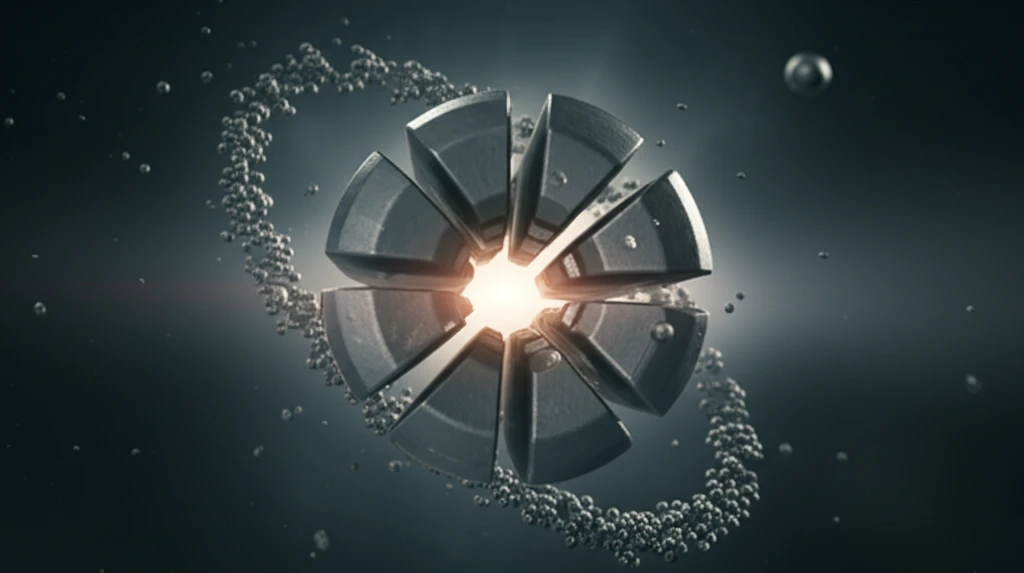 Spherical smokeless powder grains as orbiting planets