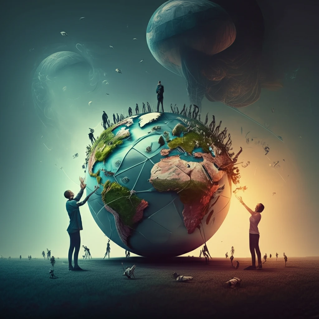 A fragmented globe symbolizes the need for inclusive global perspectives.