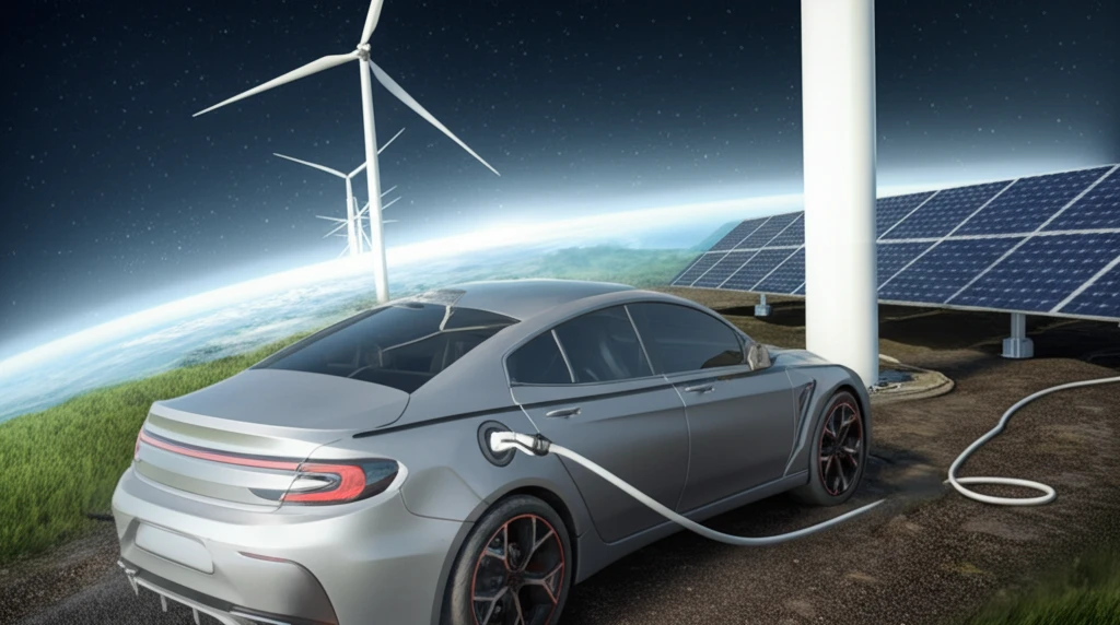 Electric car charging with renewable energy