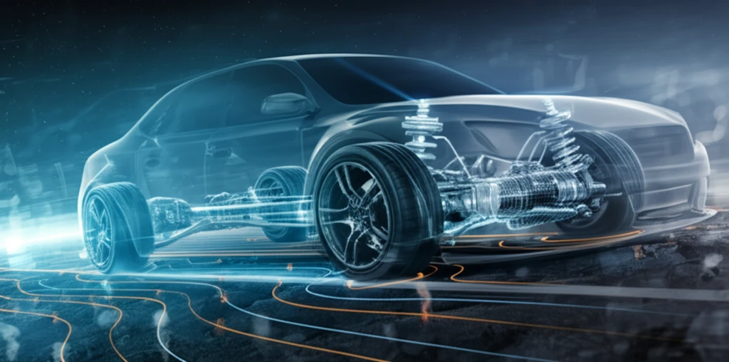 Optimized car suspension system gliding smoothly