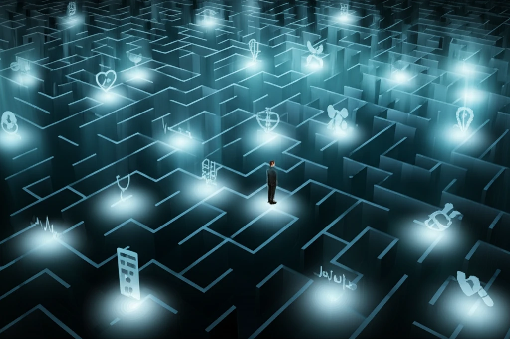 Person navigating healthcare maze