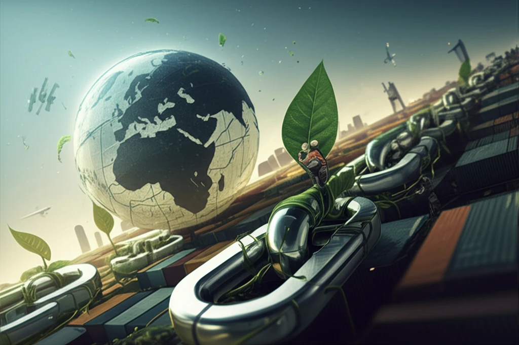 Sustainable supply chain illustration