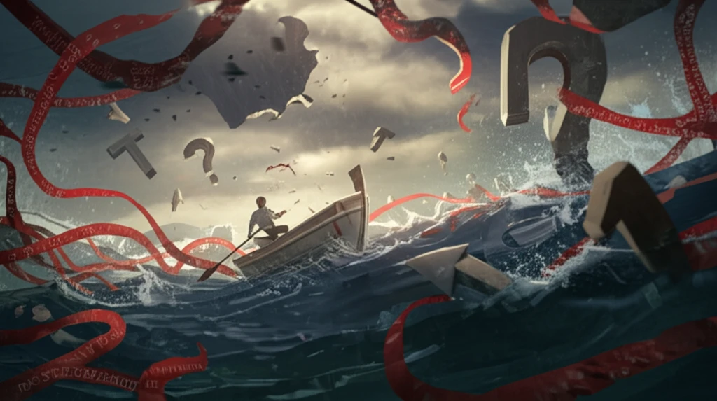A small Indonesian boat navigates stormy seas of red tape.