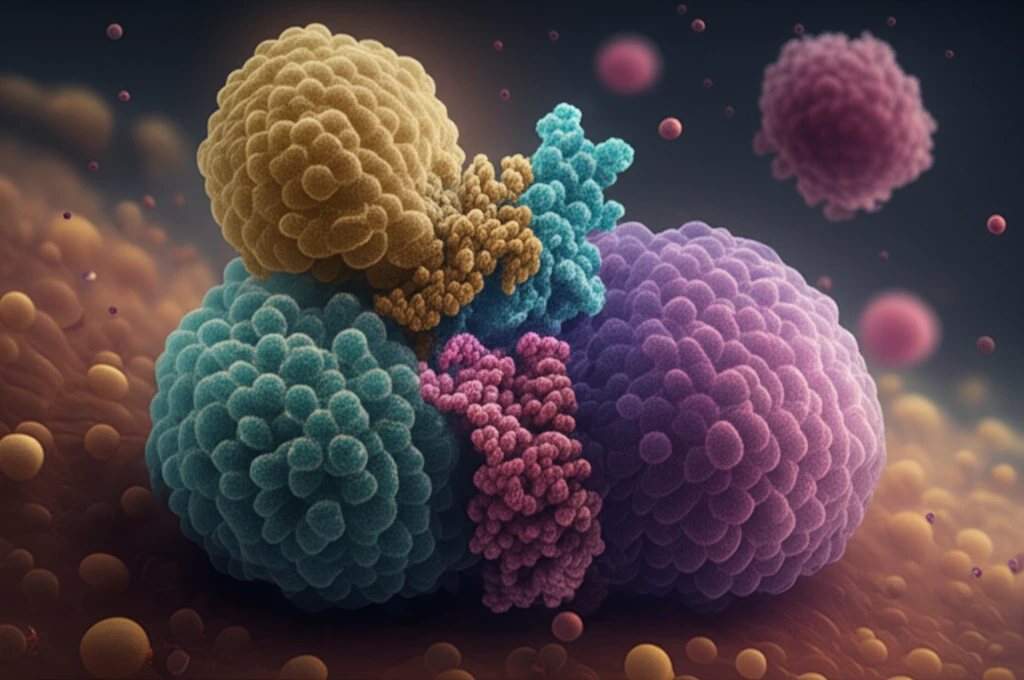 Intertwined E-cadherin and Vimentin proteins representing cellular resistance in breast cancer.