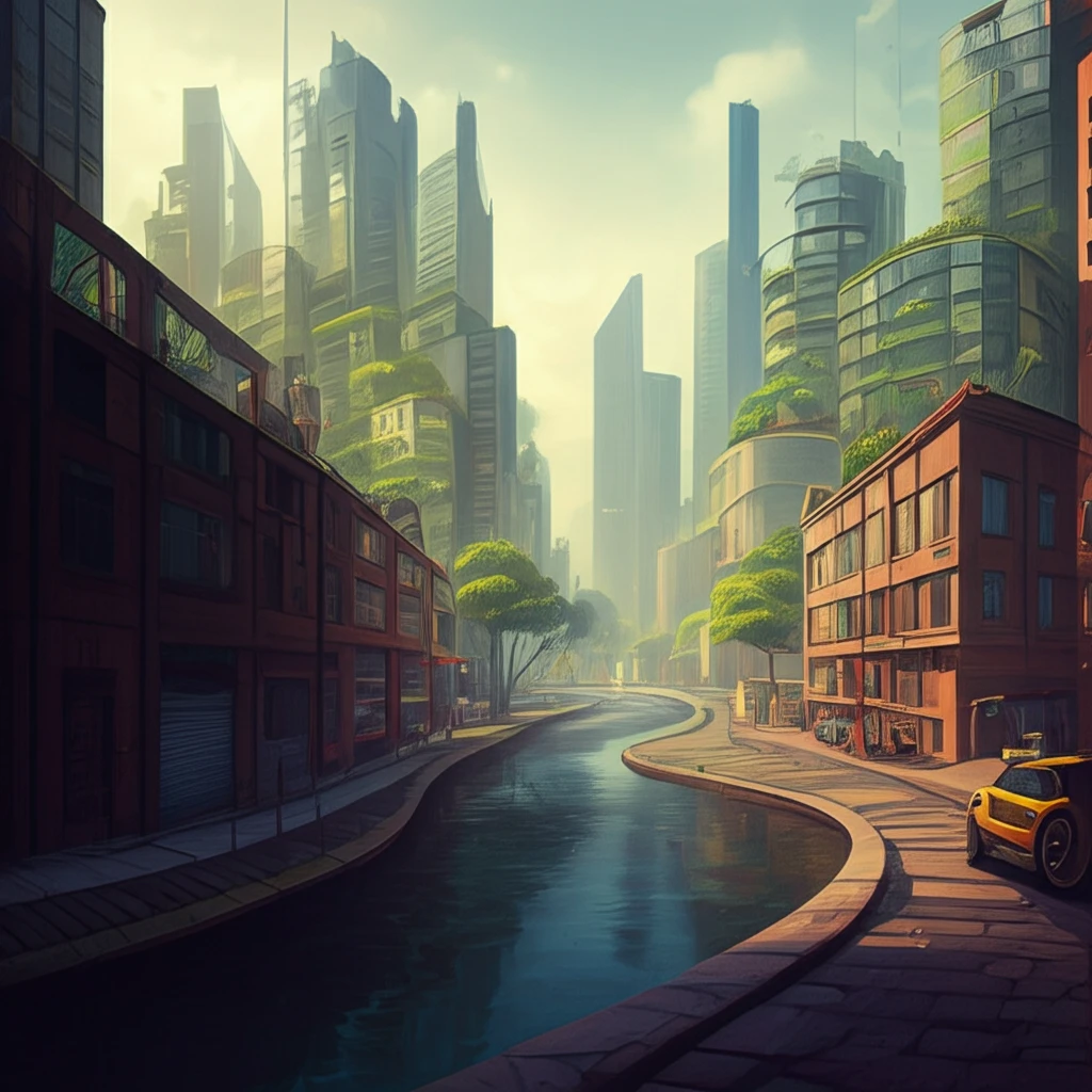 City skyline morphing from industrial to modern, representing urban development and change.