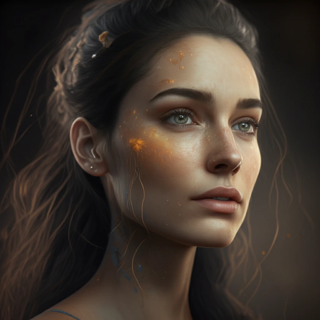 Surreal illustration of skin health influenced by environmental factors.