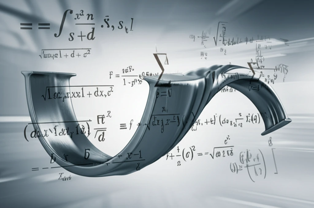 Surreal illustration of a steel beam undergoing lateral-torsional buckling.