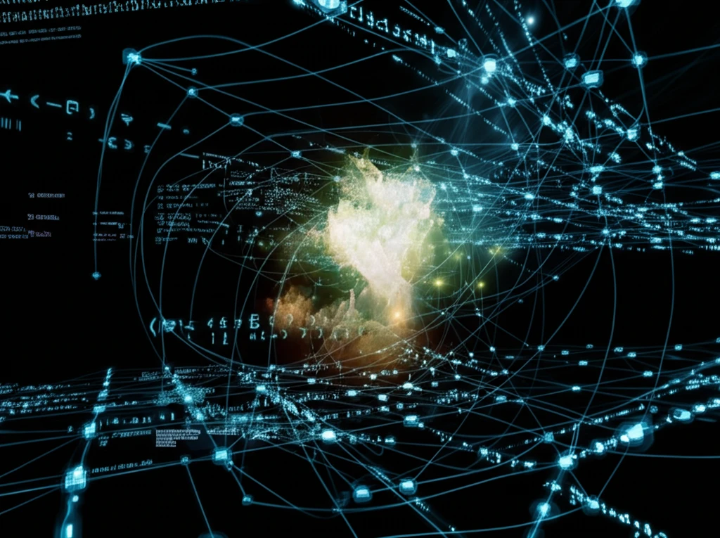 Glowing network of interconnected nodes and pathways symbolizing optimized telecommunication traffic.