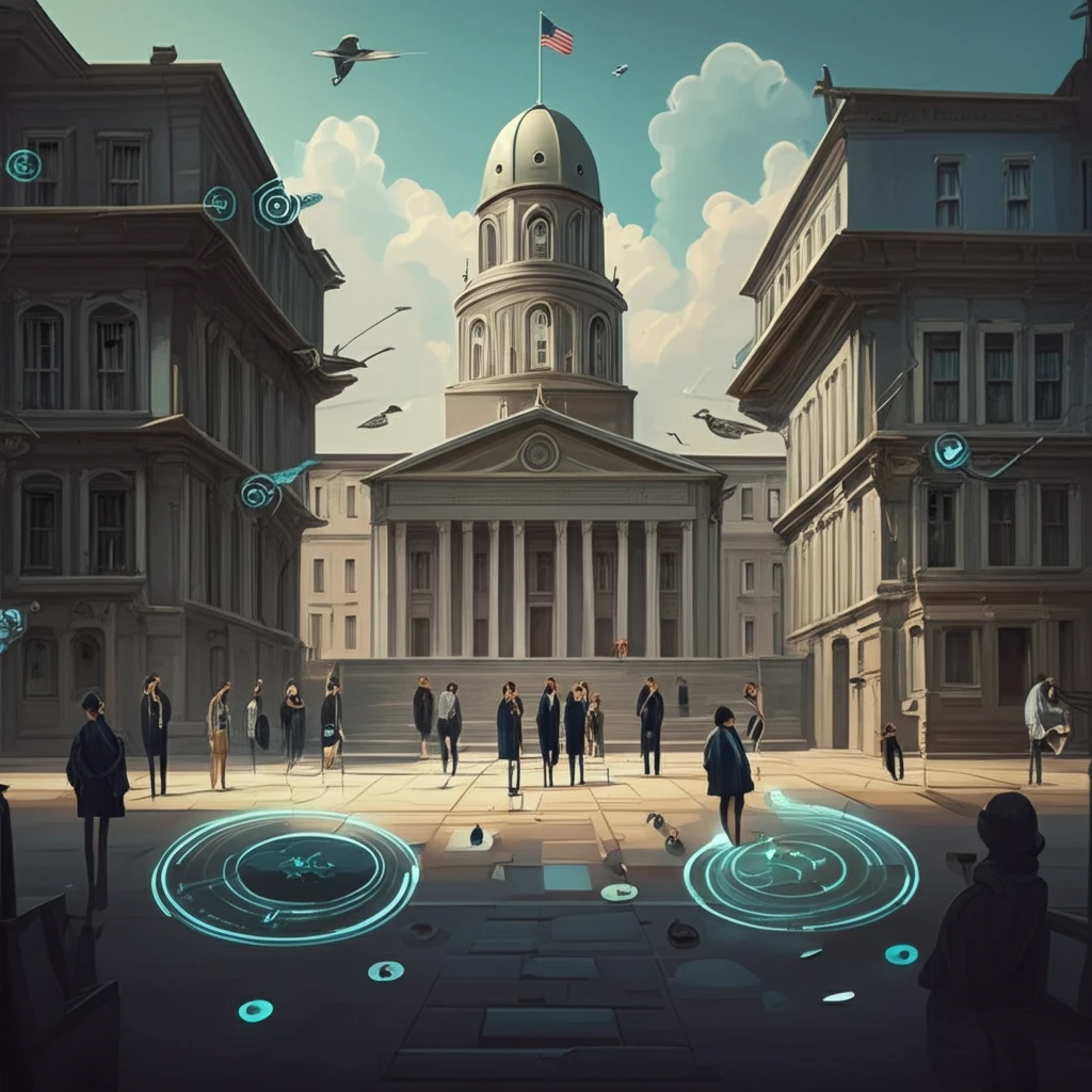 Government building transforming into a knowledge network.