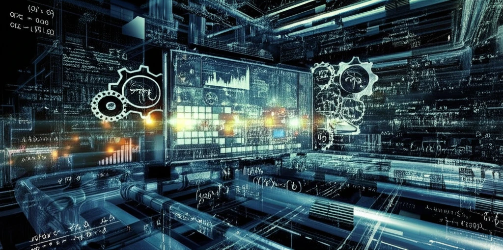 Complex network of gears and pipelines symbolizing operations management.