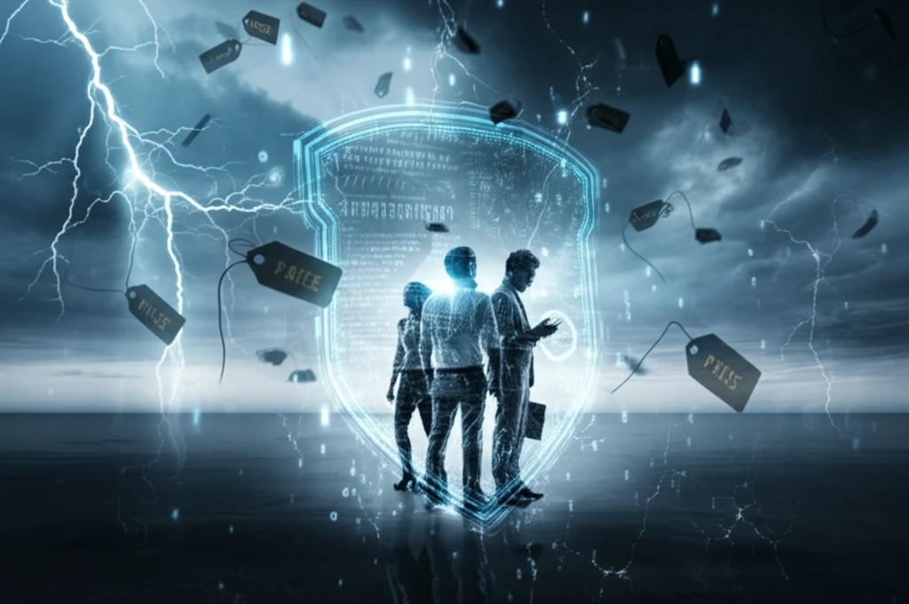Transparent shield protecting customers from fluctuating prices