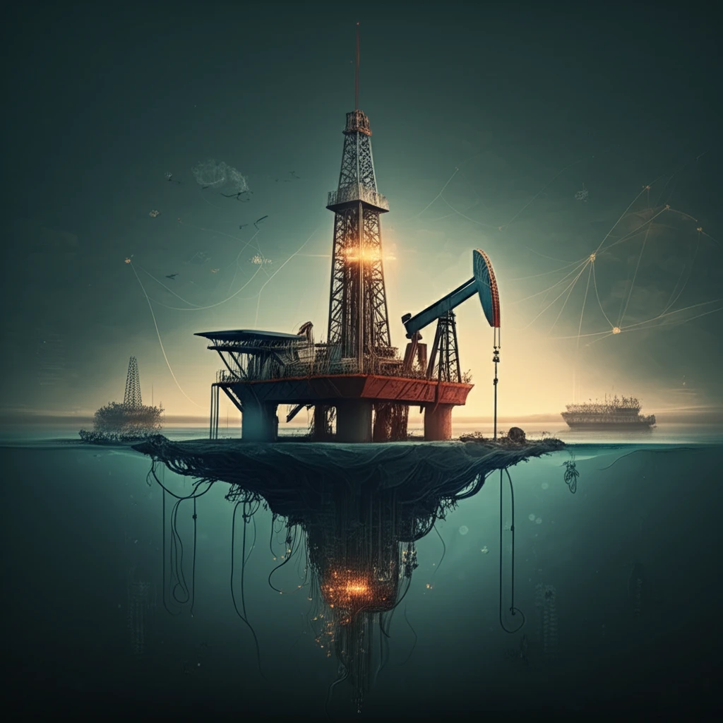 Oil rig integrated with data streams